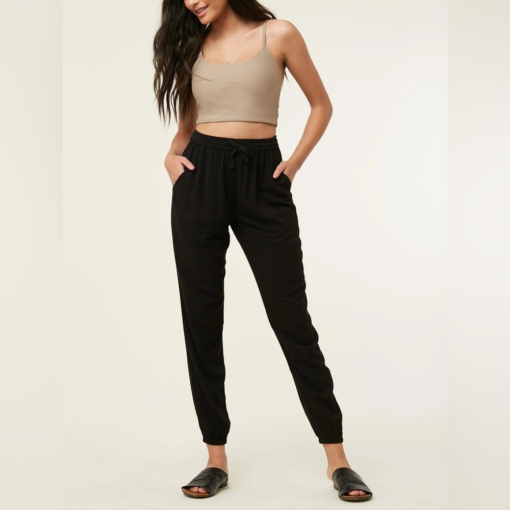 O'Neill Fern Woven Black Ankle Pants women’s M